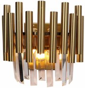 Kinkiet, kryształowy, złoty, glamour MADISON GOLD 2xE14