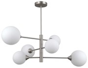 ITALUX PND-55342-6-SN - Lampa sufitowa EVORA 6xG9/5W/230V nikiel