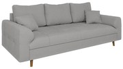 Jasnoszara sztruksowa sofa 210 cm Ariella – Ropez