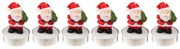 Świąteczne tealighty w kształcie Mikołaja, 6 szt.