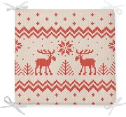 Poduszka na krzesło z domieszką bawełny Minimalist Cushion Covers Merry Christmas, 42x42 cm