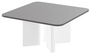 Stolik kawowy DIVERSO 80x80 szary połysk/biały połysk HUBERTUS