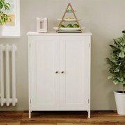 Szafka regał komoda łazienka przedpokój loft 2 drzwi biała wysoka 80 cm