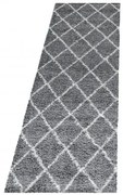 Dywan shaggy Alvor kratka szary 80 cm x 250 cm