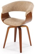 Krzesło K545 beżowe/orzech HALMAR