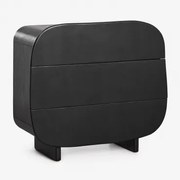 Komoda Agathe Z 3 Szufladami Z Drewna Mango Nizina Czarna - Sklum