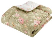 Zielona narzuta pikowana 200x200 cm Penelope Floral – Catherine Lansfield