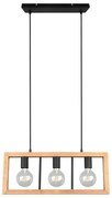 Czarno-naturalna lampa wisząca Agra – Trio