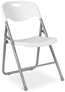 Białe krzesło składane na taras C5-F48