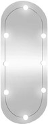 Owalne lustro z oświetleniem LED 25x60 cm H5-E75
