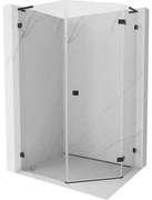 Mexen Lunar L kabina prysznicowa pięciokątna uchylna prawa 90 x 100 cm, transparent, czarna - 831L-090P-100L-70-00-P