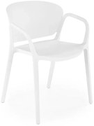 Białe minimalistyczne krzesło ogrodowe C1-C28
