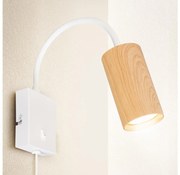 Brilagi - Elastyczny kinkiet SELE 1xGU10/30W/230V biały/dekor dębu