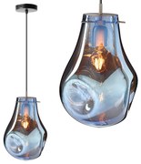 Lampa Sufitowa Wisząca Szklana APP327-1CP NIEBIESKA