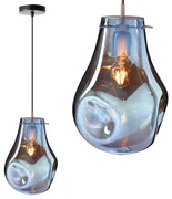 Lampa Sufitowa Wisząca Szklana APP327-1CP NIEBIESKA