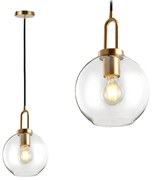 Lampa Sufitowa Wisząca Szklana Kula 20cm APP629-1CP
