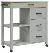 Mobilna szara szafka kuchenna z szufladami A8-B46