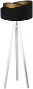 Czarno-biała nowoczesna lampa stojąca trójnóg D0-A54