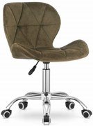 Brązowe krzesło biurowe AVOLA VELVET