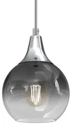 Lampa wisząca MONTE SILVER fi 150 1xE27, pojedyncza, dymione szkło