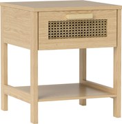 HOMCOM Stolik Nocny, Szafka Nocna, Stolik boczny z Szufladą, MDF 40 x 40 x 48,4 cm