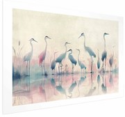 Plakat Ptaki nad jeziorem 60x40 cm bez ramy z marginesem ARTGEIST B