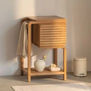 Zestaw Mebli Łazienkowych Bradley Z Drewna Tekowego Without Sink & Bezlusterkowiec & Bez Kranu & ↔︎ 50 Cm - Sklum