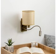 Brilagi - LED Kinkiet NUBILA 1xE27/25W/230V+LED/3W mosiądz/jasnobrązowy