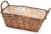 Wiklinowy kosz florystyczny brązowy, 32 x 17  x 13 cm
