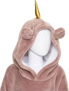 Bluza Kocyk Dziecięcy Jednorożec Różowy z Kapturem Miękki i Ciepły 60x95 cm z Kieszenią Przednią