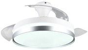 Biała/w kolorze srebra lampa sufitowa LED Lindberg – Trio