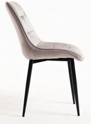 Pakiet 4 aksamitnych krzese Cade