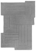 Szary wełniany dywan tkany ręcznie 200x290 cm Zen Rectangles – Flair Rugs