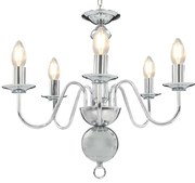 Srebrny żyrandol świecznikowy - 2X EX169 N1-E55