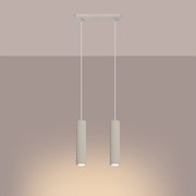 Lampa wisząca minimalistyczny Gloow, aluminium - 2 źródło światła 3000K - L.30 x H.90 cm - beżowy