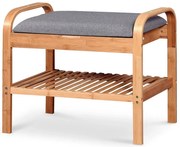 Szary Stojak Na Buty Z Siedziskiem W9-G69