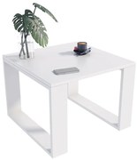 Biała kwadratowa minimalistyczna ława kawowa T8-C61