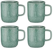 Turkusowe porcelanowe kubki zestaw 4 szt. 400 ml Heath Jade – Ladelle