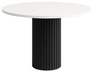 Okrągły stół NESTIL blat biały, kolor podstawy do wyboru