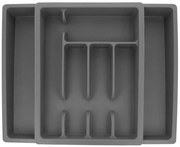 Szary rozsuwany wkład do szuflady B1-L43