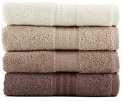 Zestaw 4 brązowych bawełnianych ręczników Foutastic Home, 50x90 cm