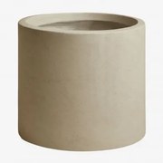 Donica Zewnętrzna Z Cementu Aurevi Ø45 Cm & Piaskowy Brąz - Sklum