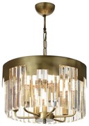 Żyrandol na łańcuchu CRYSTALLINE 6xE27/40W/230V brązowy