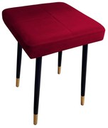 Taboret MAX MG31 czerwony podstawa czarna/złota