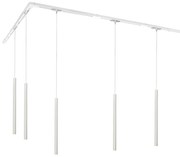 Nowoczesny system oświetlenia szynowego z 5 lampami wiszącymi biały 1-fazowy - Iconic Frini Nowoczesny Oswietlenie wewnetrzne