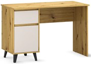 Biurko w stylu skandynawskim dąb artisan + kaszmir P5-D34