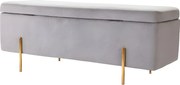 Ławka HERVE ze skrzynią  do przechowywania – kolor jasnoszary