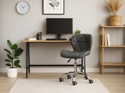 Zestaw do biura stół TAYLOR SONOMA 100x50 cm + krzesło biurowe AVOLA z ekoskory szary