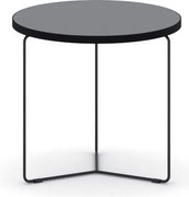 Okrągły stół konferencyjny TENDER, wysokość 48 cm, średnica 50 cm, grafit