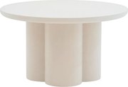 Stolik kawowy okrągły Cylindus 80 cm - beżowy